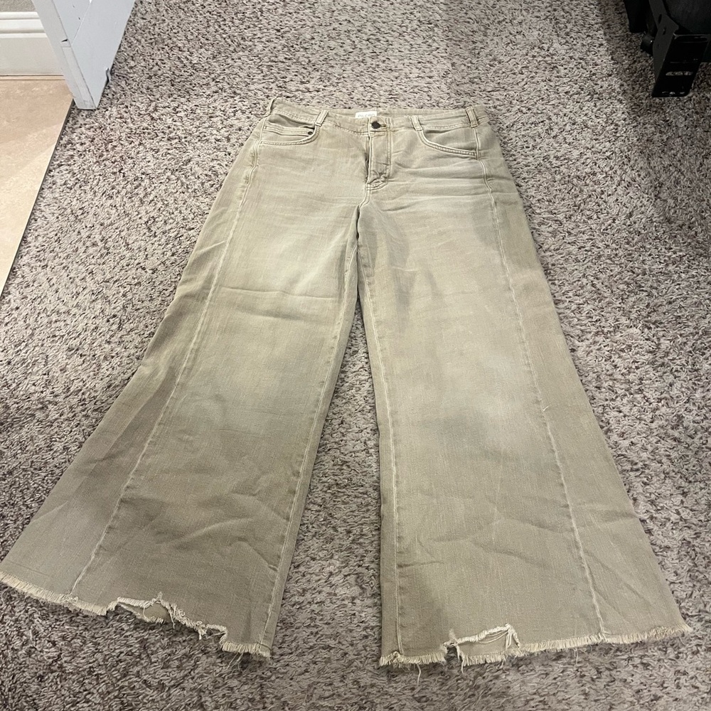 Pilcro Beige Flare Jeans